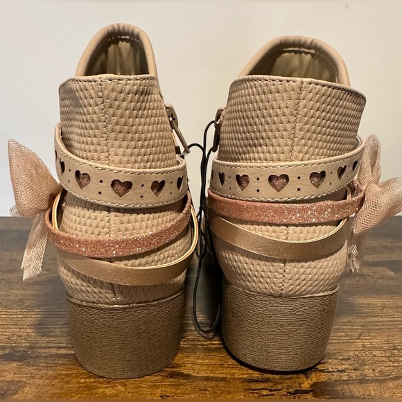 Pop Little/Big Girls Blush Elisha Block Heel Booties NWT Various Sizes - Picture 6 of 9
